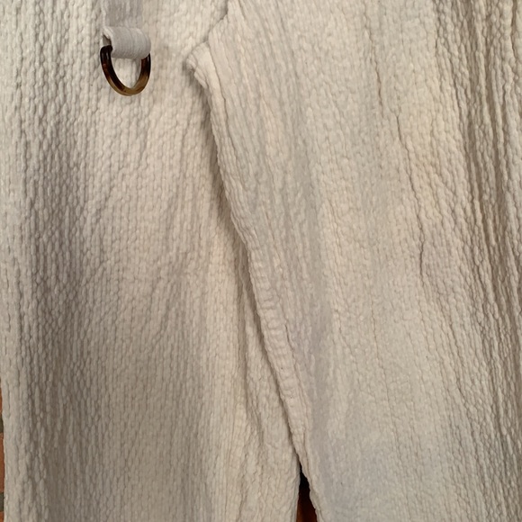 White corduroy pants trousers with belt - Picture 7 of 12